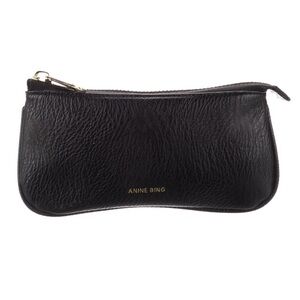 Anine bing leather sunglasses case with zipper